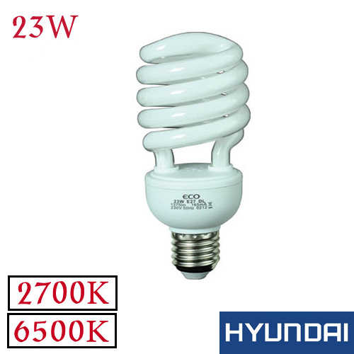 נורת EL חצי ספירלה Hyundai T2 E27 23W 2.7K