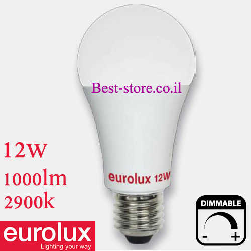 נורת לד E27/12W WW לדימור Eurolux