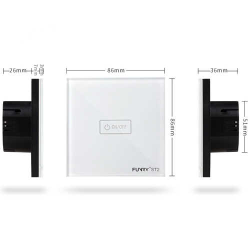 מפסק תאורה אלחוטי FUNRY 433MHz דגם ST2-EU-1R