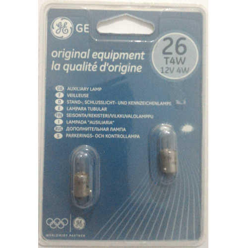 זוג נורות לרכב General Electric דגם T4W