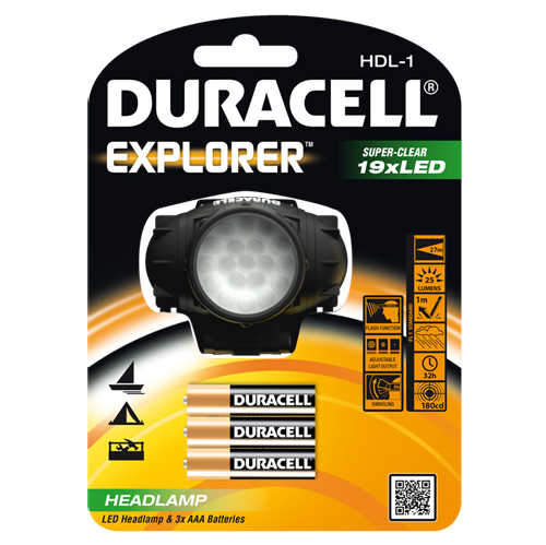 פנס ראש עם 19 נורות LED תוצרת DURACELL