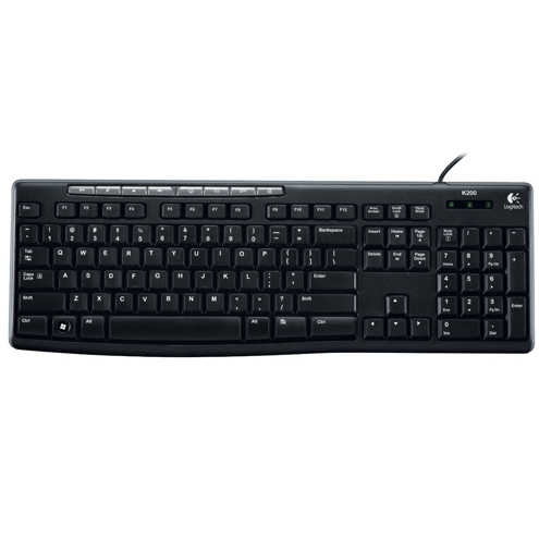 מקלדת מולטימדיה חוטית Logitech דגם K200