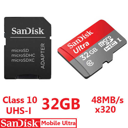כרטיס זיכרון Micro SDHC 32GB Class 10 48MB/s SanDisk