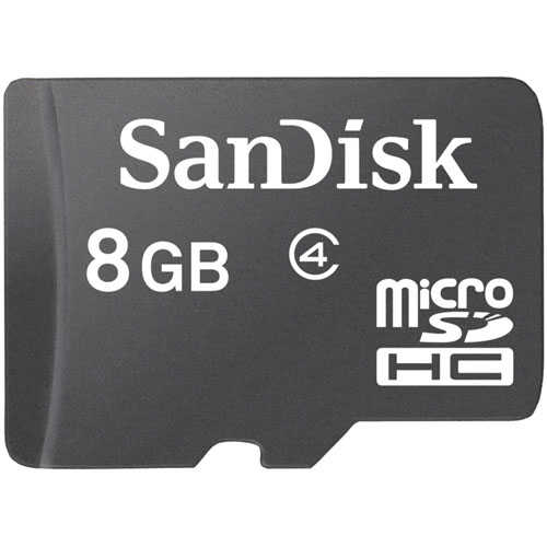 כרטיס זיכרון Micro SDHC 8GB Class 4 SanDisk