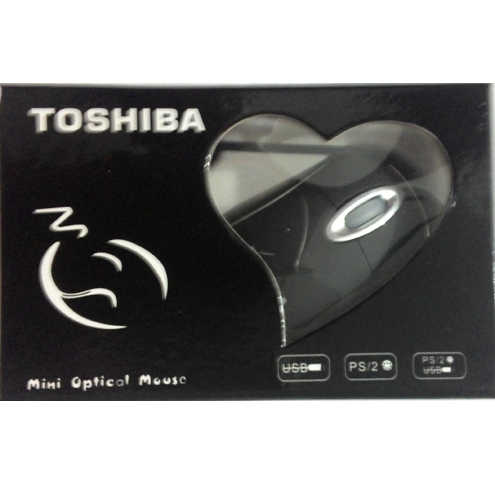 עכבר אופטי זעיר עם כבל USB נמתח Toshiba