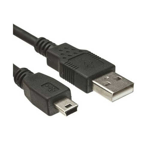 כבל טעינה וסינכרון מיני USB שחור - 25 ס''מ