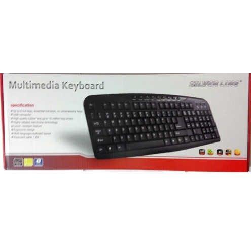 מקלדת מולטימדיה Silver Line דגם  KB-880HE