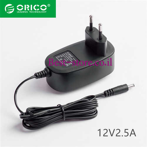ספק כוח 12V/2.5A חיבור Orico DC 5.5/2.1