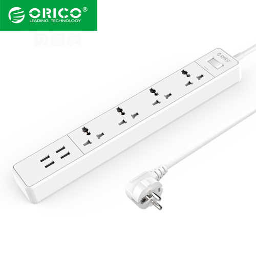 רב שקע אוניברסלי + 4 יציאות Orico USB