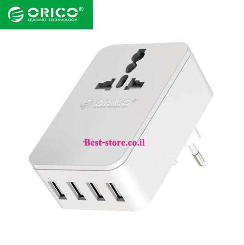 שקע אוניברסלי עם 4 חיבורי Orico USB דגם S4U