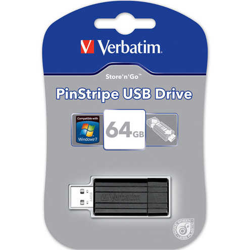 זיכרון נייד Verbatim PinStrip USB 2.0 64GB