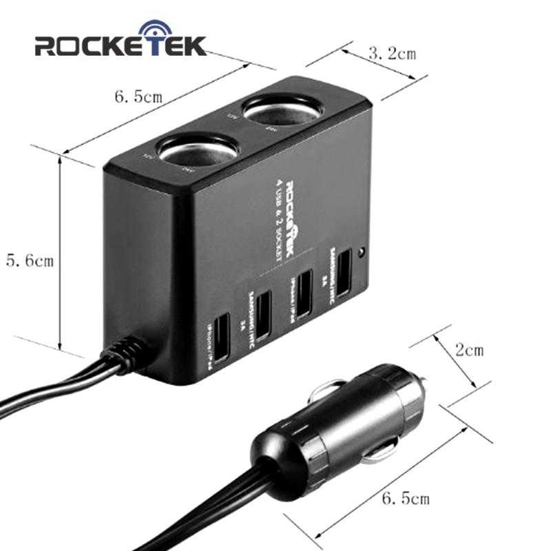 מטען לרכב Rocketek 6A/30W דגם RT-CC24