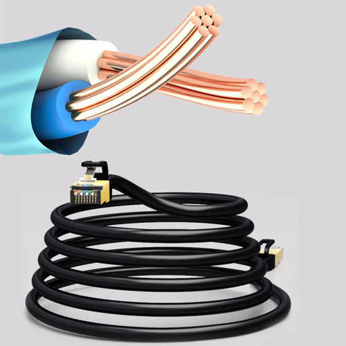 כבל רשת קשיח CAT7 SFTP באורך 2 מטר SAMZHE