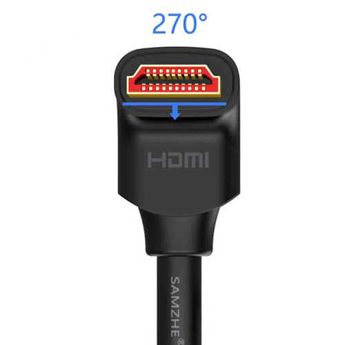 כבל מקצועי זוויתי HDMI 2.0 270&deg; באורך 2 מטר SAMZHE