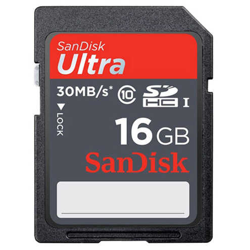 כרטיס זיכרון SDHC Ultra 16GB Class 10 SanDisk