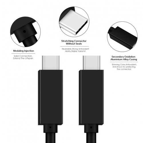 כבל USB 3.1 THUNDERBOLT 3 GEN2 באורך 2 מטר TopX