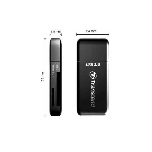 קורא כרטיסים Transcend USB 3.0 דגם RDF5
