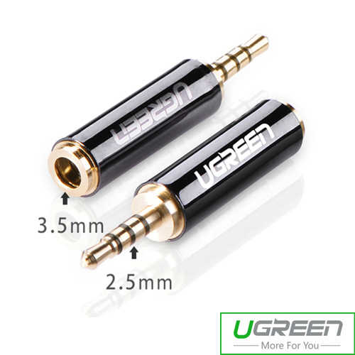 מתאם מתכתי סטריאו 3.5mm נקבה - 2.5mm זכר Ugreen TRRS
