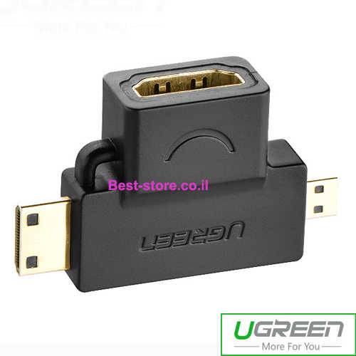 מתאם HDMI נקבה ל- Micro/Mini HDMI זכר Ugreen