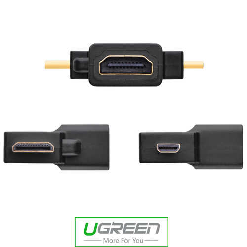 מתאם HDMI נקבה ל- Micro/Mini HDMI זכר Ugreen