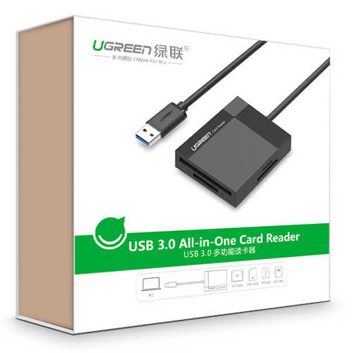 קורא כרטיסי זיכרון Ugreen USB 3.0 דגם CR125