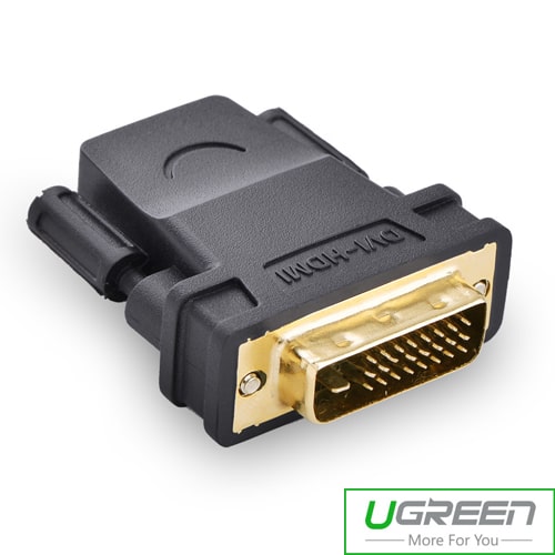 מתאם HDMI נקבה - DVI-D 24+1 זכר Ugreen