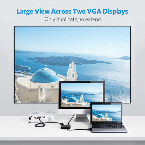 מפצל VGA מוגבר לשני מסכים Ugreen