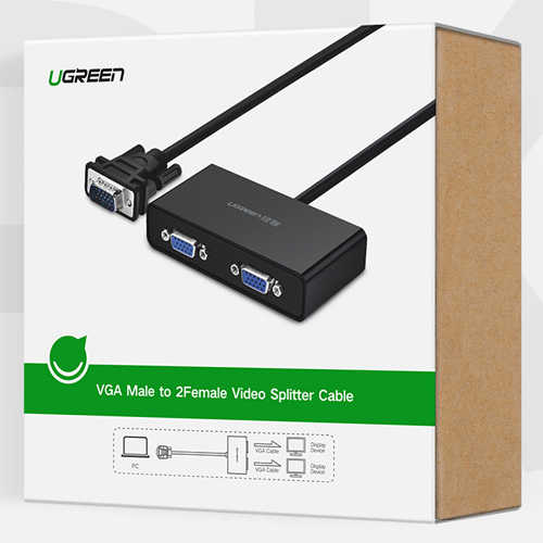 מפצל VGA מוגבר לשני מסכים Ugreen