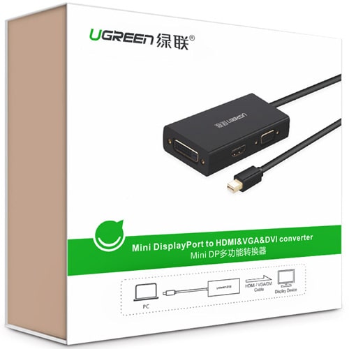 מתאם Mini DP ל- Ugreen HDMI/DVI 24+1/VGA