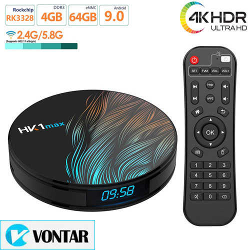 סטרימר עגול אנדרואיד 9.0 Vontar 4GB/64GB דגם HK1 Max