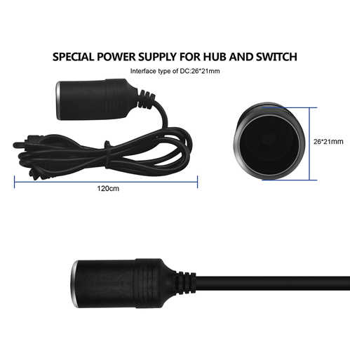 ממיר מתח 120W מ- 220V ל- 12V לבית עם חיבור שקע מצת לרכב